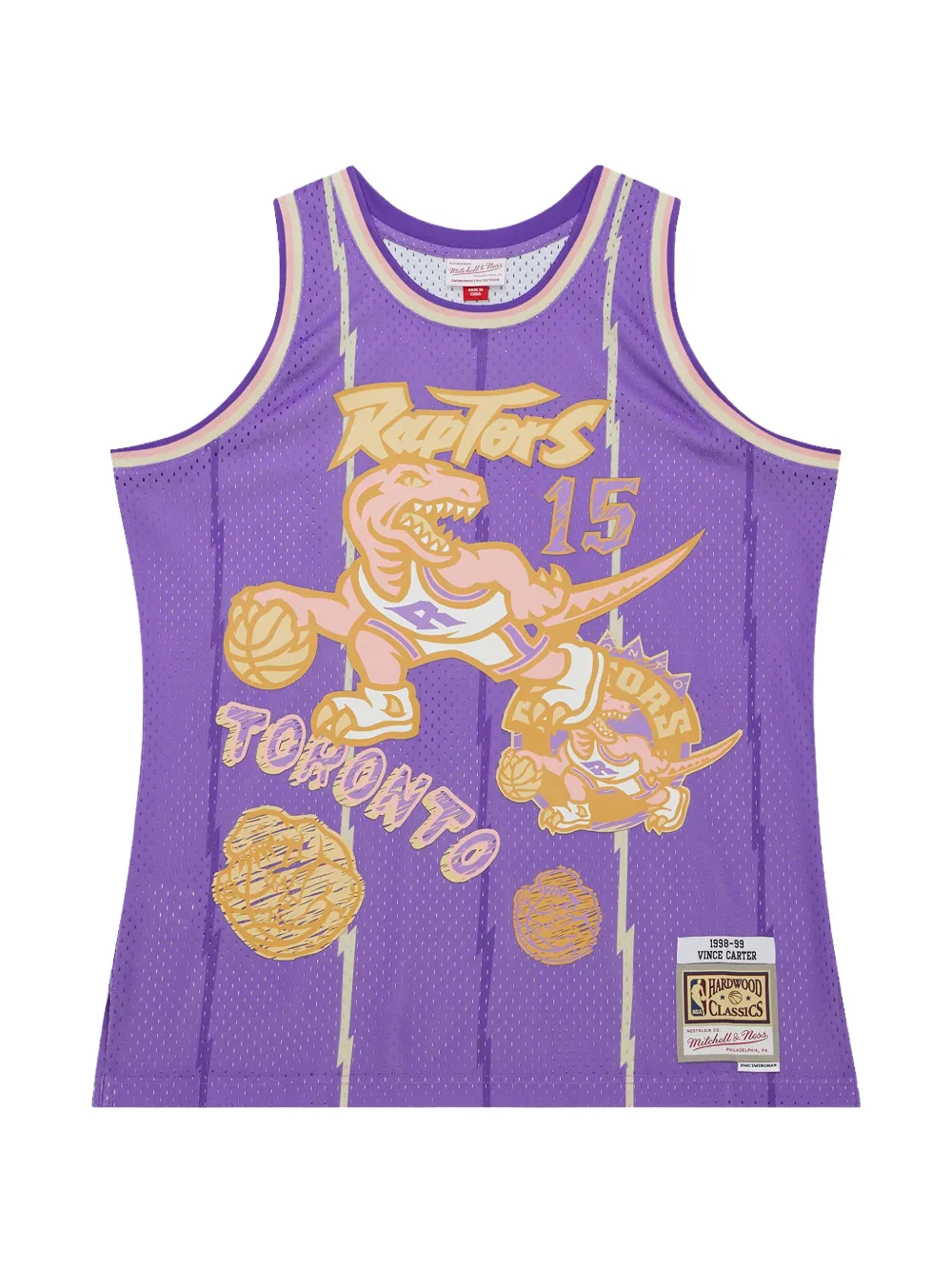 Mitchell & Ness Swingman Raptors 1998 Vince Carter tanktop Paars