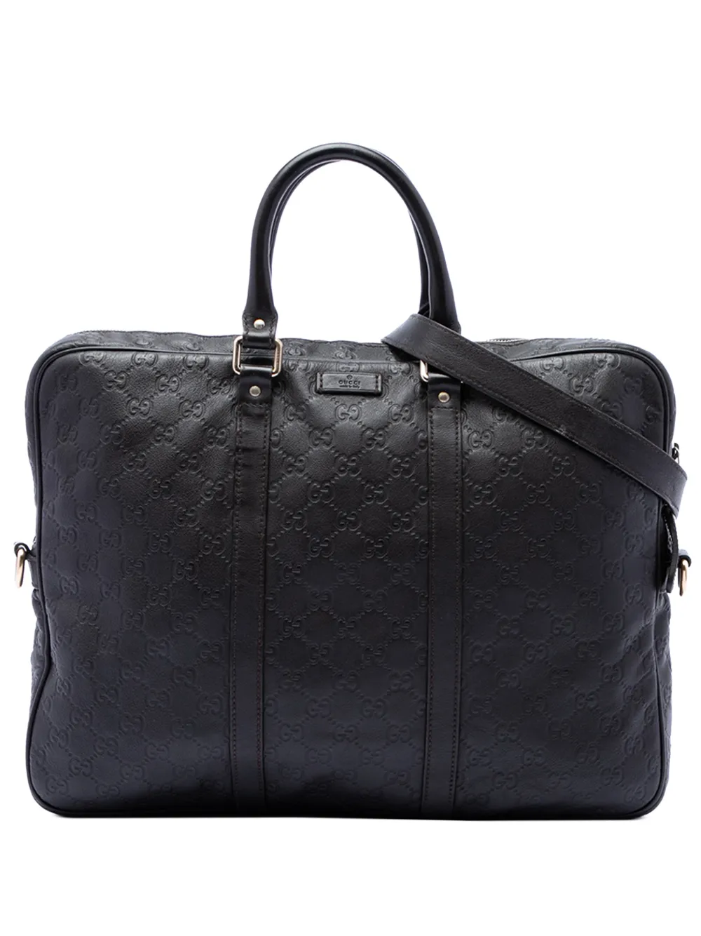 Gucci Pre-Owned 2016-2026 Guccissima business bag - Marrone