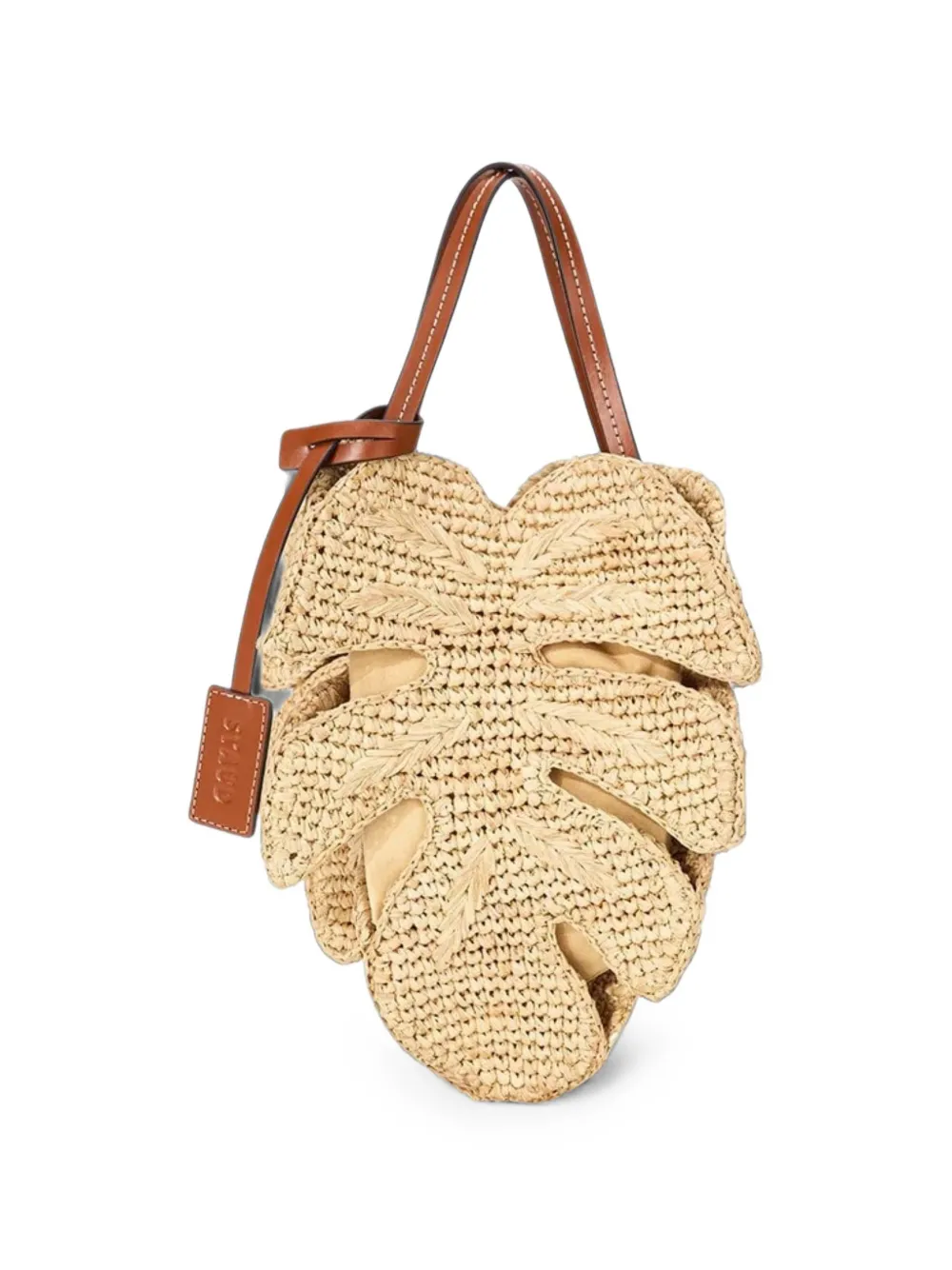 STAUD Raffia shopper Beige