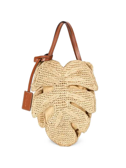 STAUD Palm leaf-shaped raffia tote