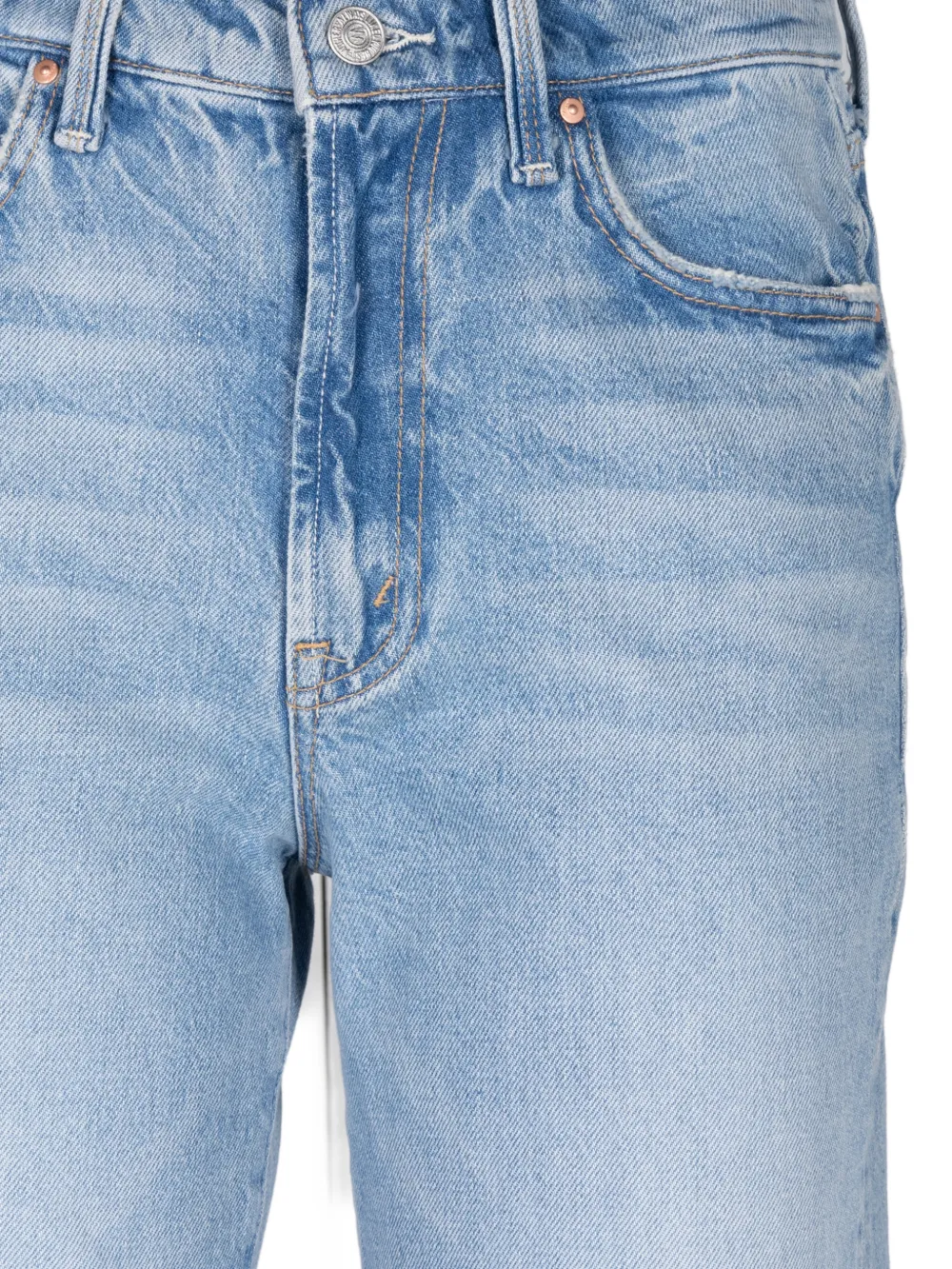MOTHER Rambler Zip Flood jeans Blauw