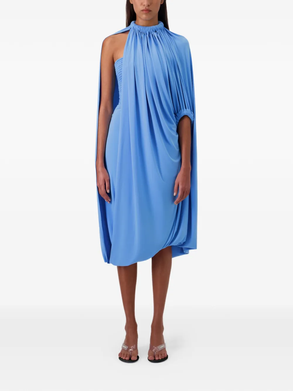 Coperni Gedrapeerde jurk met uitgesneden details Blauw