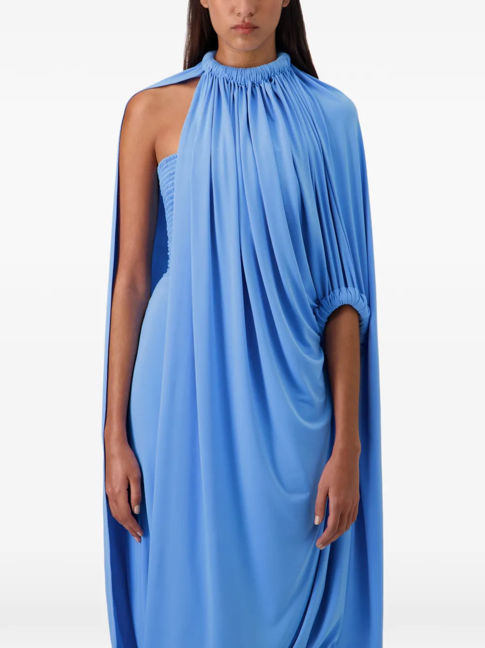 Coperni Gedrapeerde jurk met uitgesneden details Blauw