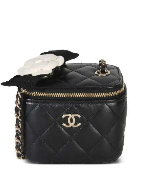CHANEL Pre-Owned quilted Camellia bow vanity case