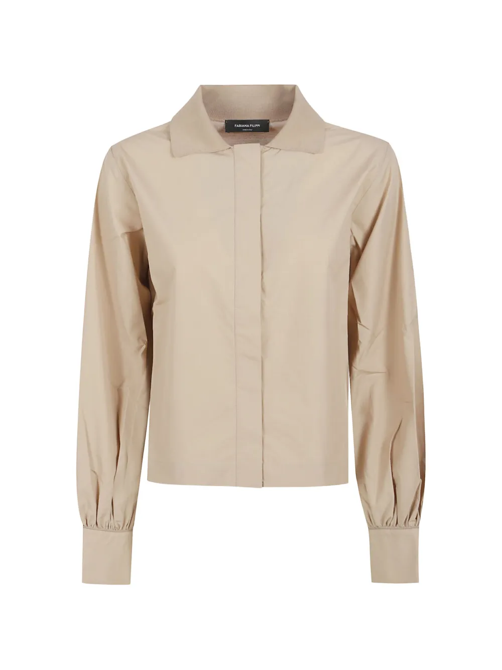 Fabiana Filippi poplin-insert cropped shirt - Toni neutri