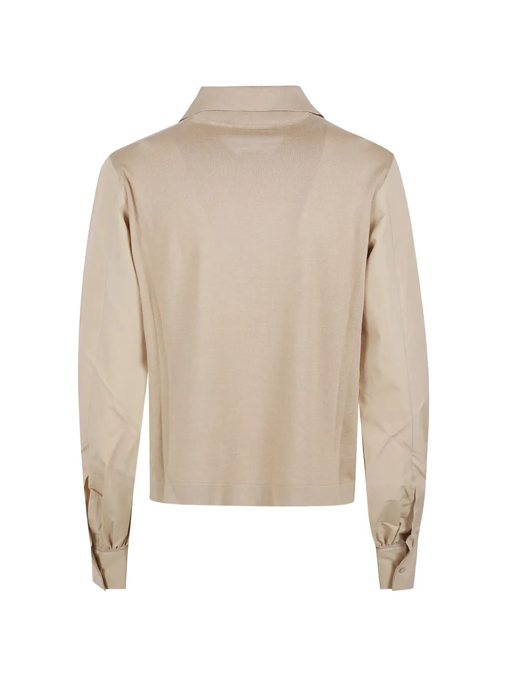 Fabiana Filippi Cropped blouse met popeline vlakken Beige