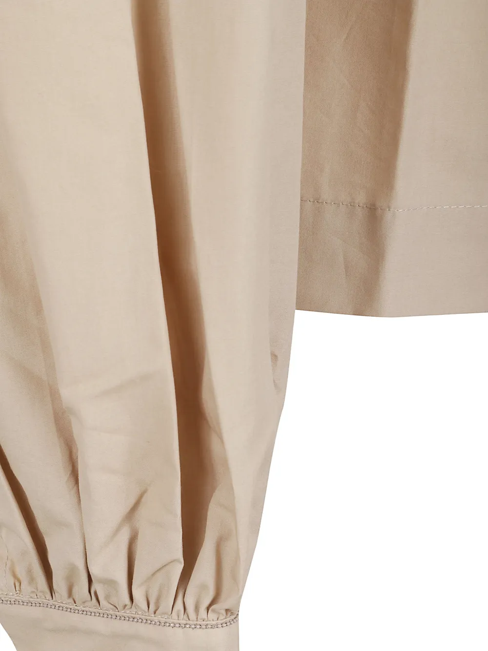 Fabiana Filippi Cropped blouse met popeline vlakken Beige
