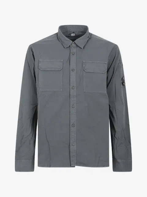 C.P. Company organic gabardine long-sleeve Lens shirt