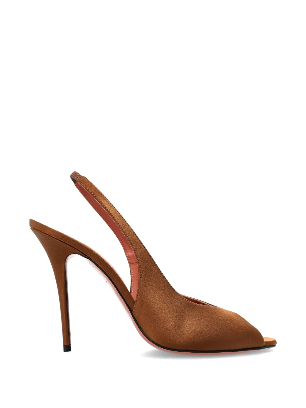 Amina Muaddi Kristina Slingback-Pumps mit Peeptoe - Braun