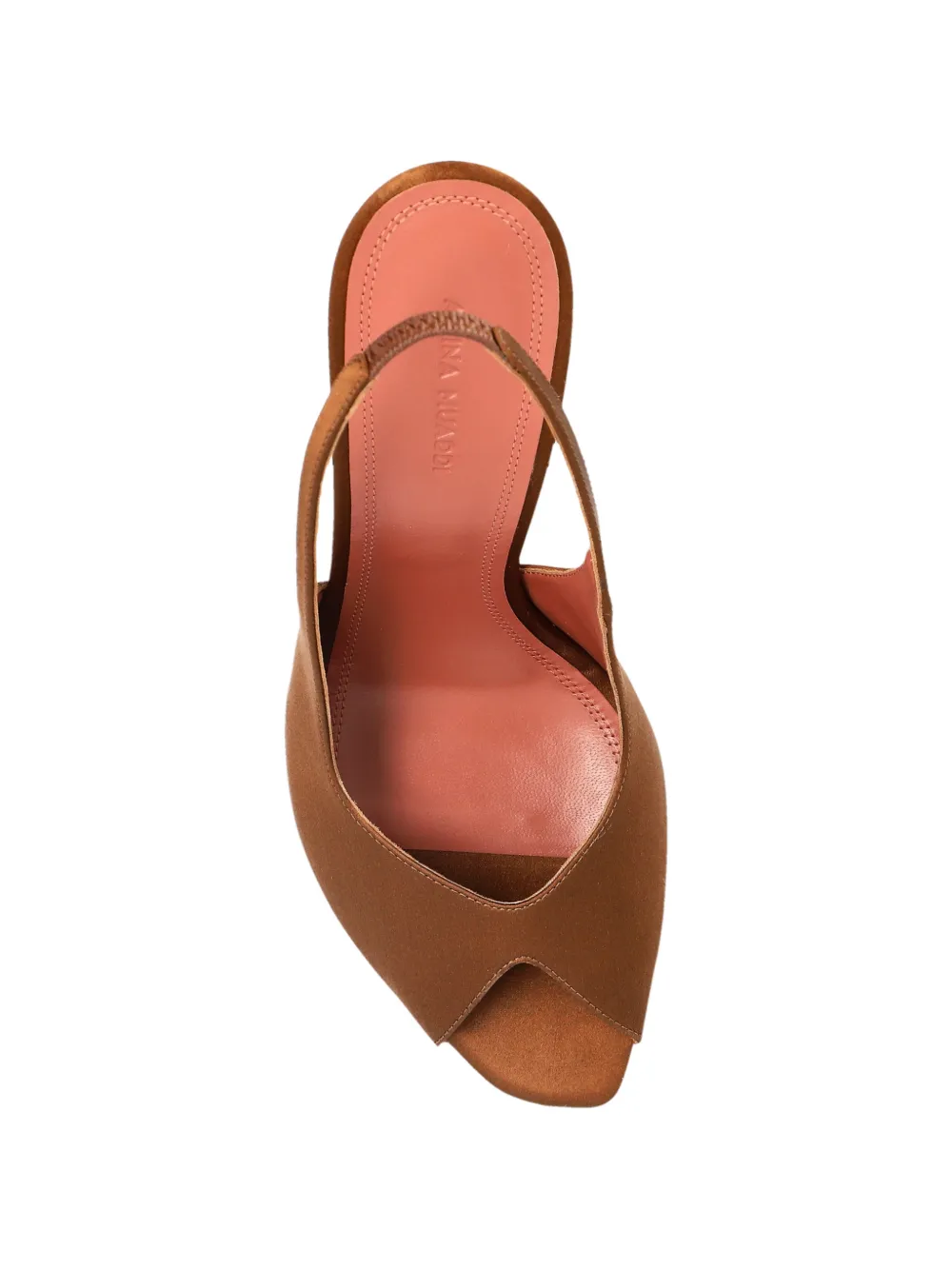 Amina Muaddi Kristina slingback pumps met open neus Bruin