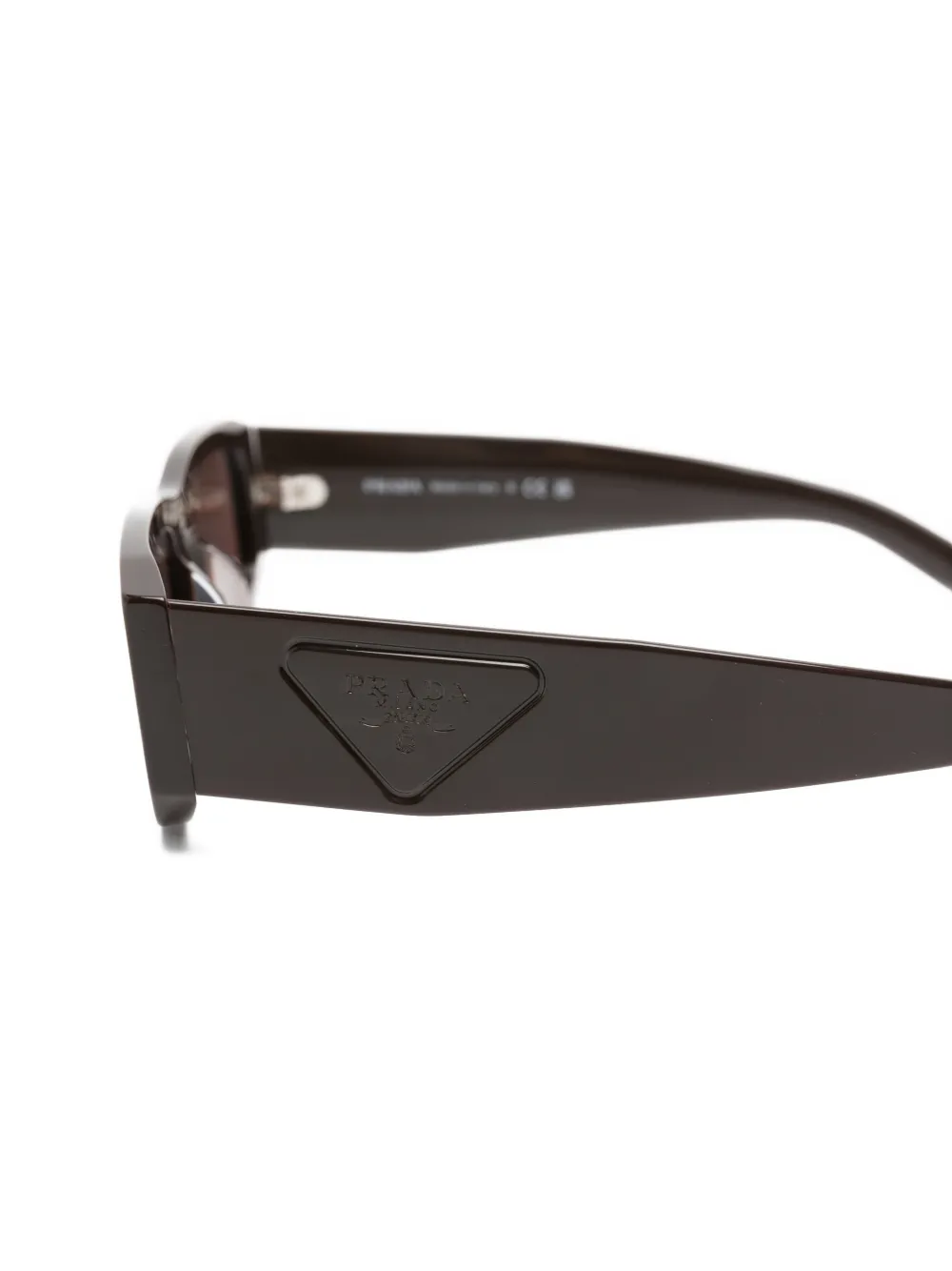 Prada Eyewear Zonnebril met rechthoekig montuur Bruin