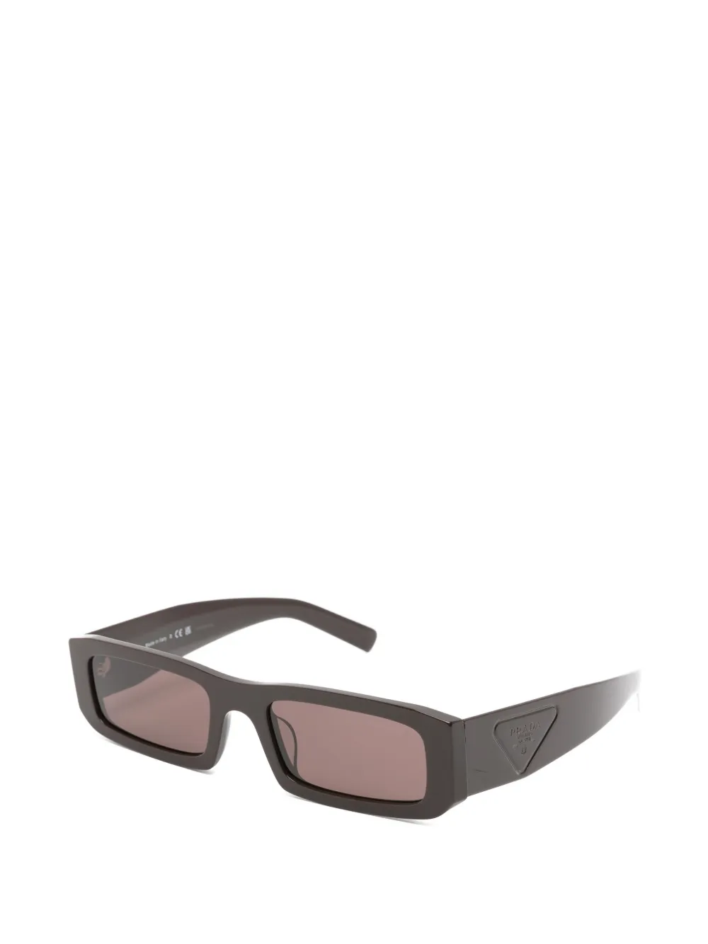 Prada Eyewear Zonnebril met rechthoekig montuur Bruin