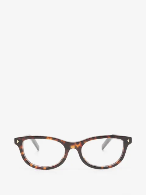 Prada Eyewear tortoiseshell-effect rectangle-frame glasses