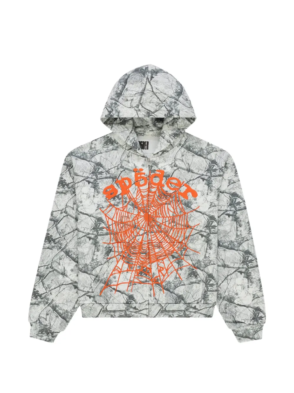 SP5DER Real Tree OG Web V2 printed hoodie - Grigio