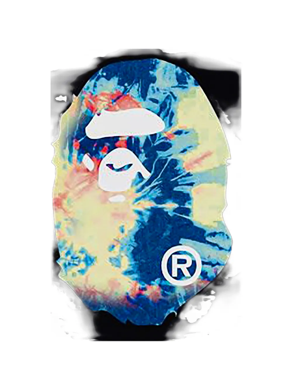 A BATHING APE Tie Dye Ape Head T-shirt Zwart