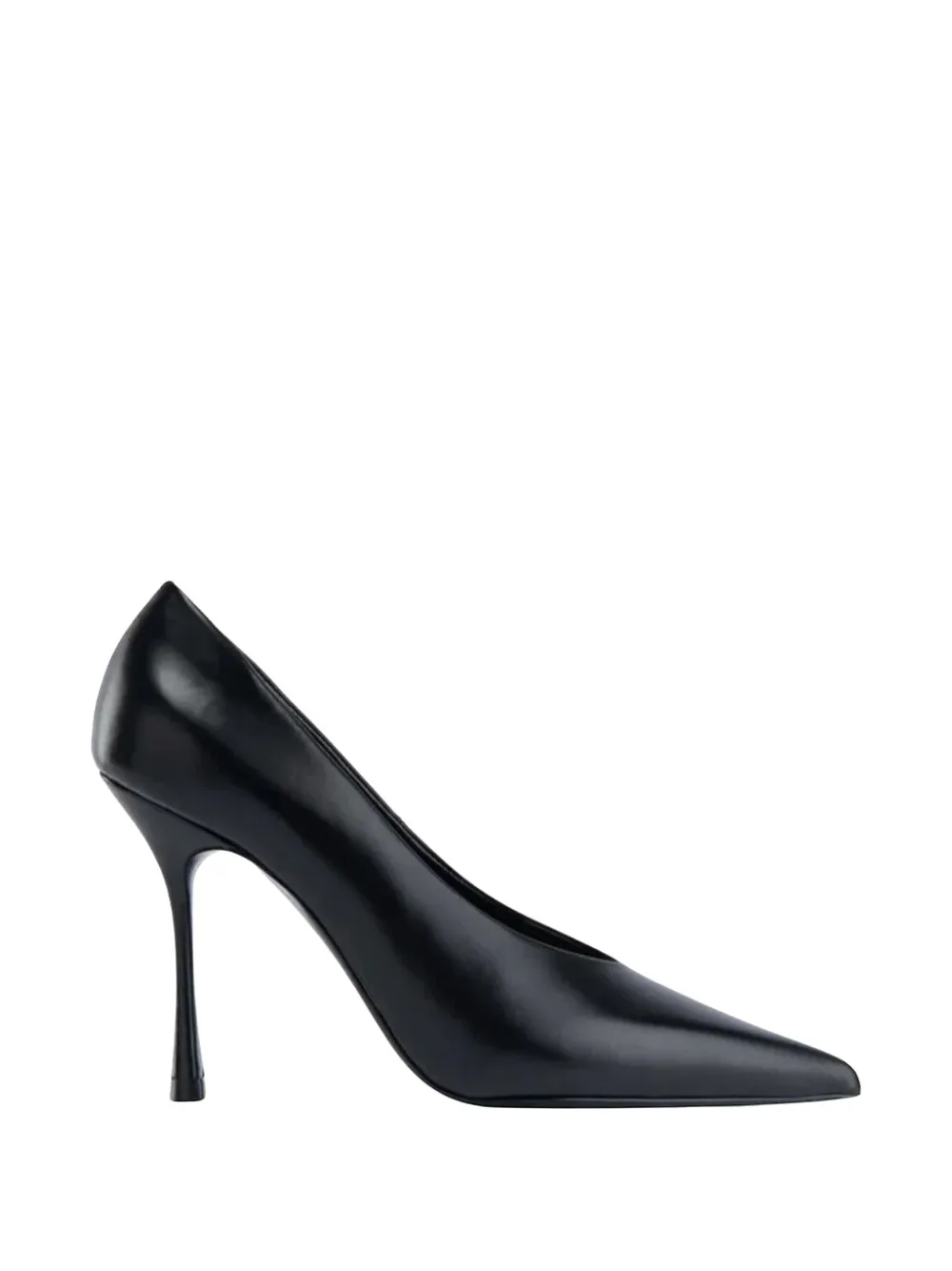 Jude Kiss Pointed-toe Leather Heeled Pumps In Black