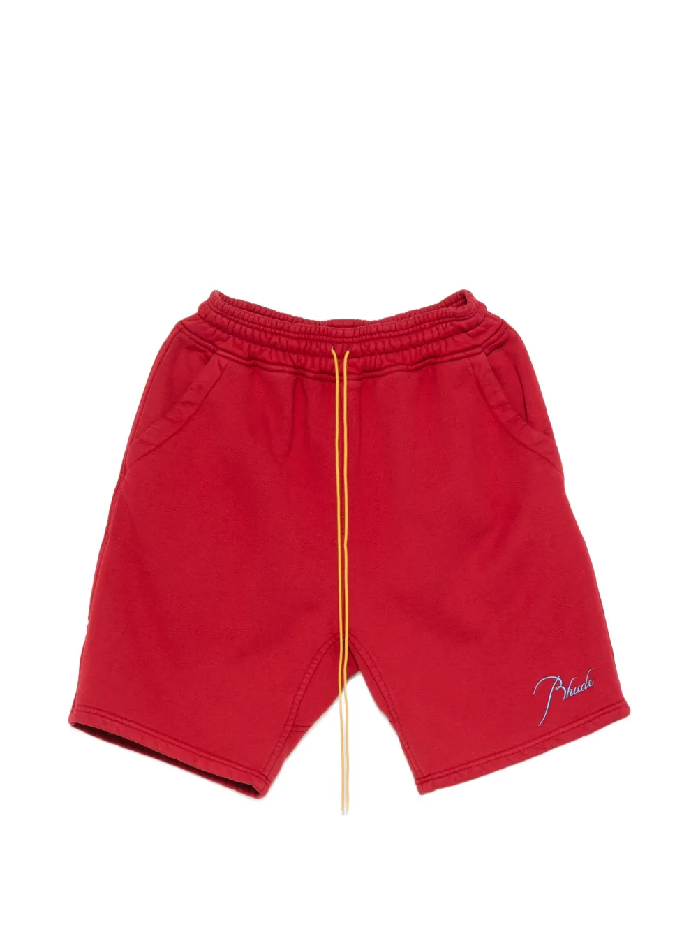 RHUDE logo-embroidered drawstring shorts - Rosso