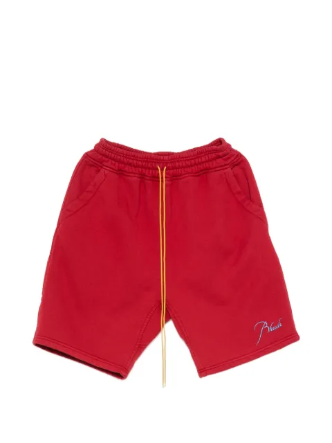 RHUDE logo-embroidered drawstring shorts