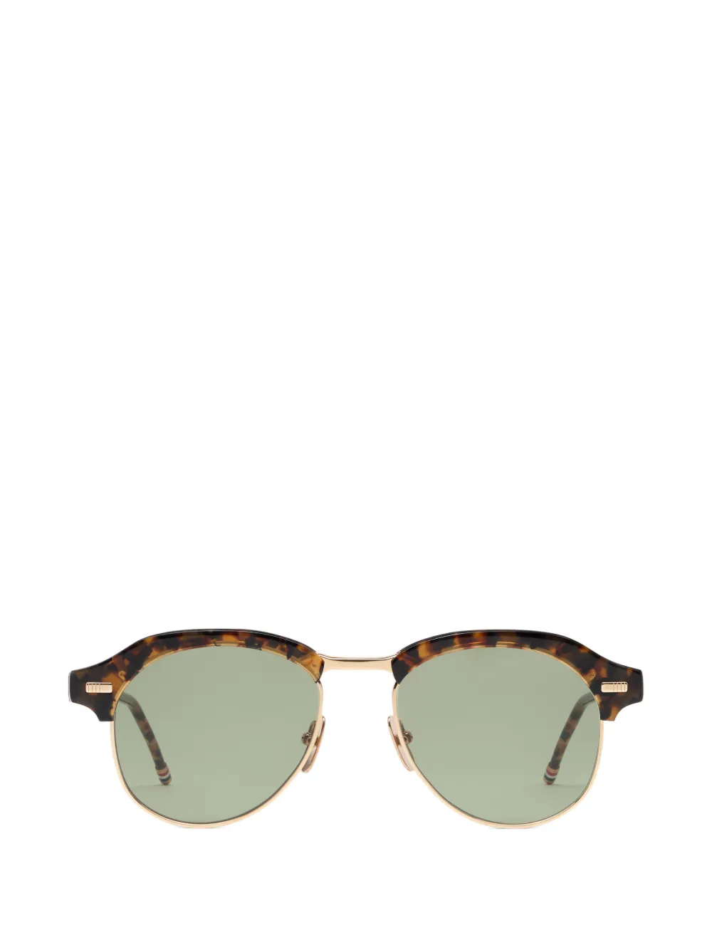 Thom Browne Eyewear tortoiseshell-effect browline sunglasses - Braun