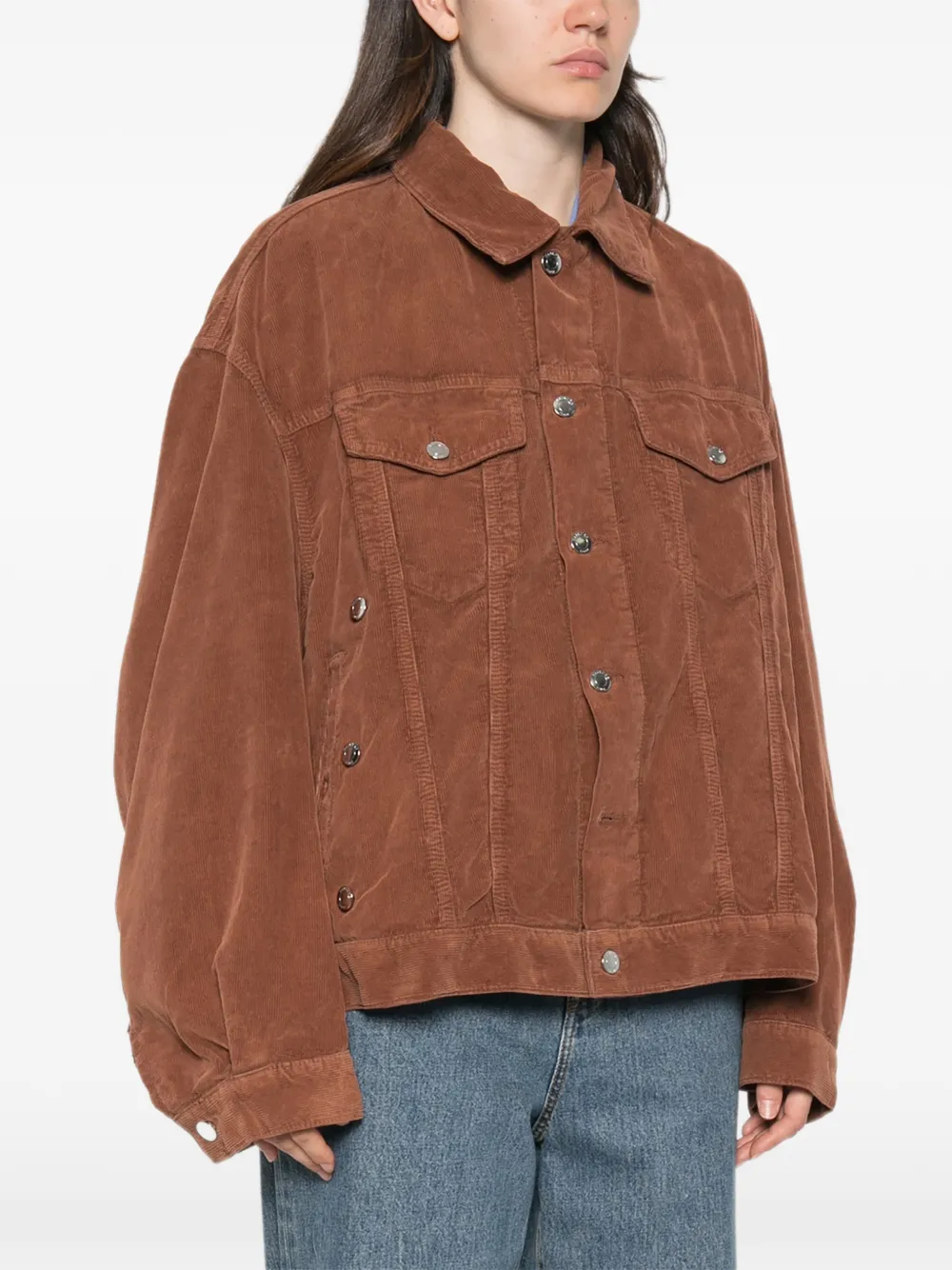 Haikure New Janet ribfluwelen jack Bruin