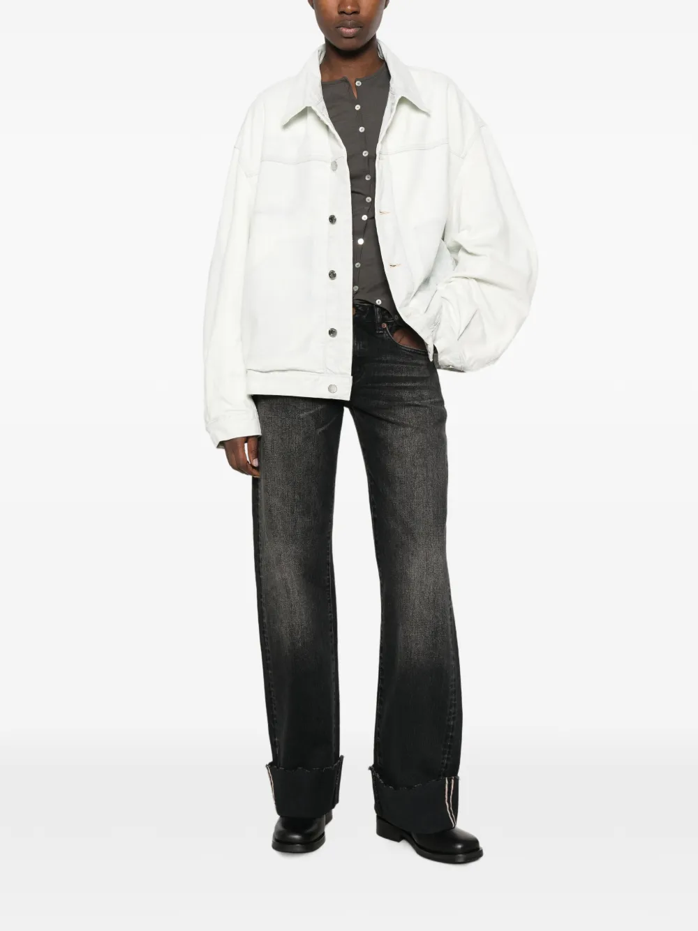 Haikure Denim jack Wit