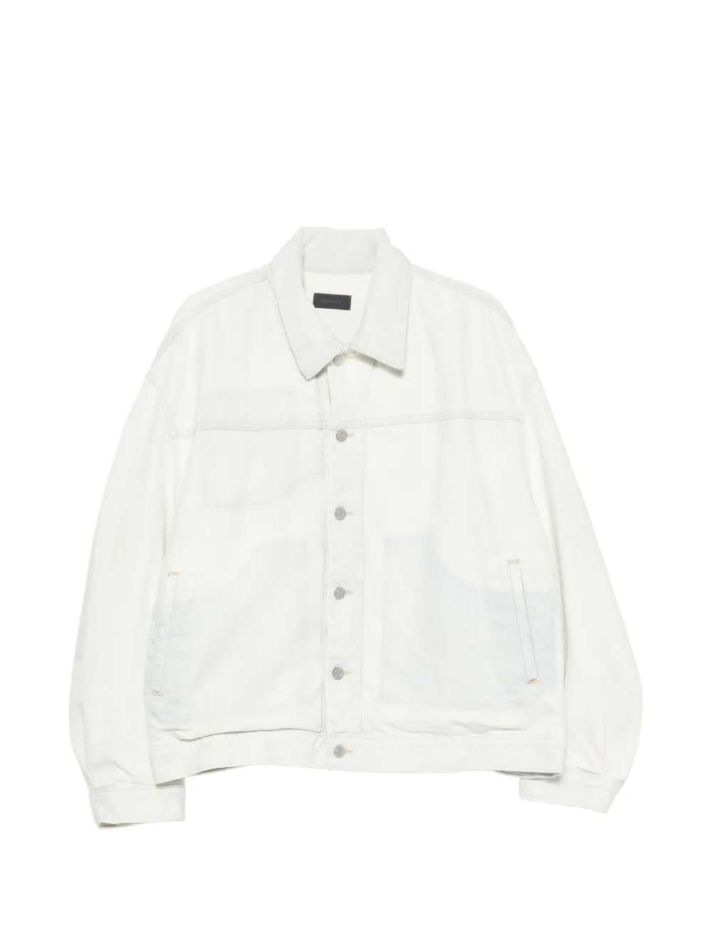 Haikure panelled button-up denim jacket