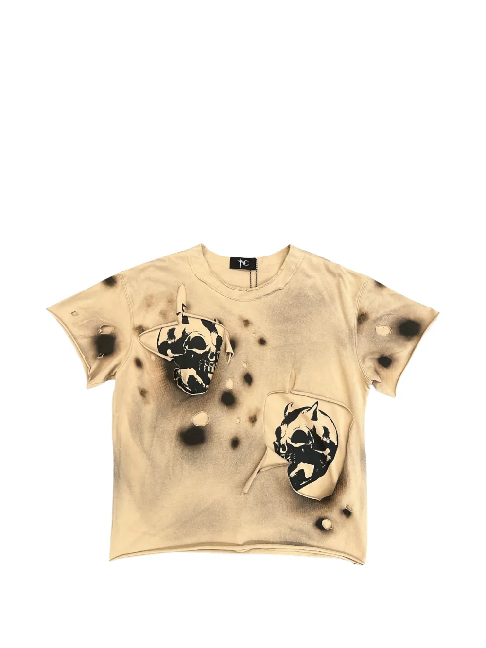 THUG CLUB Dead Inside double-layer T-shirt - Nude