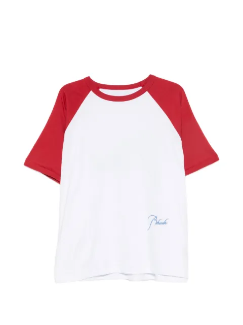RHUDE Classique logo-embroidered raglan-sleeve cotton T-shirt