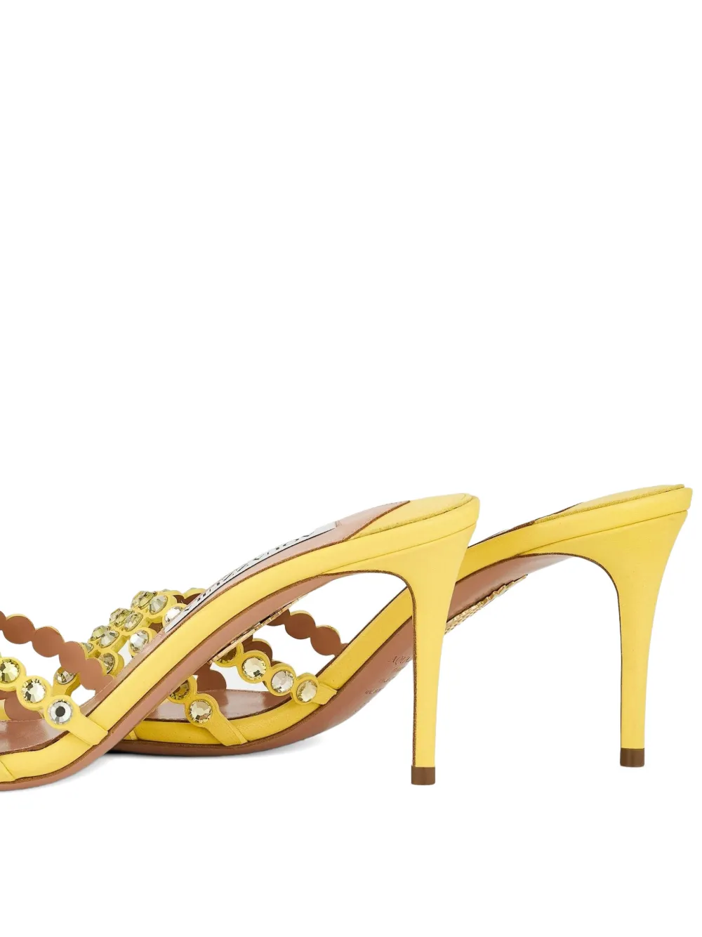 Aquazzura Tequila crystal-embellished sandals Geel