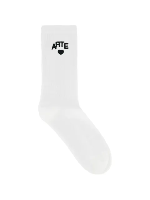 Arte Antwerp calcetines tejidos de canalé con logo bordado