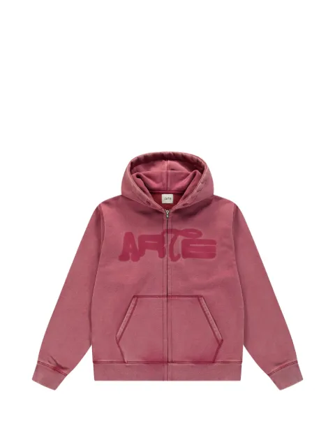 Arte Antwerp logo-print zip-up hoodie