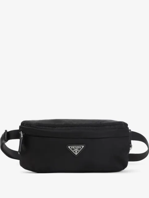 Prada logo-plaque belt bag