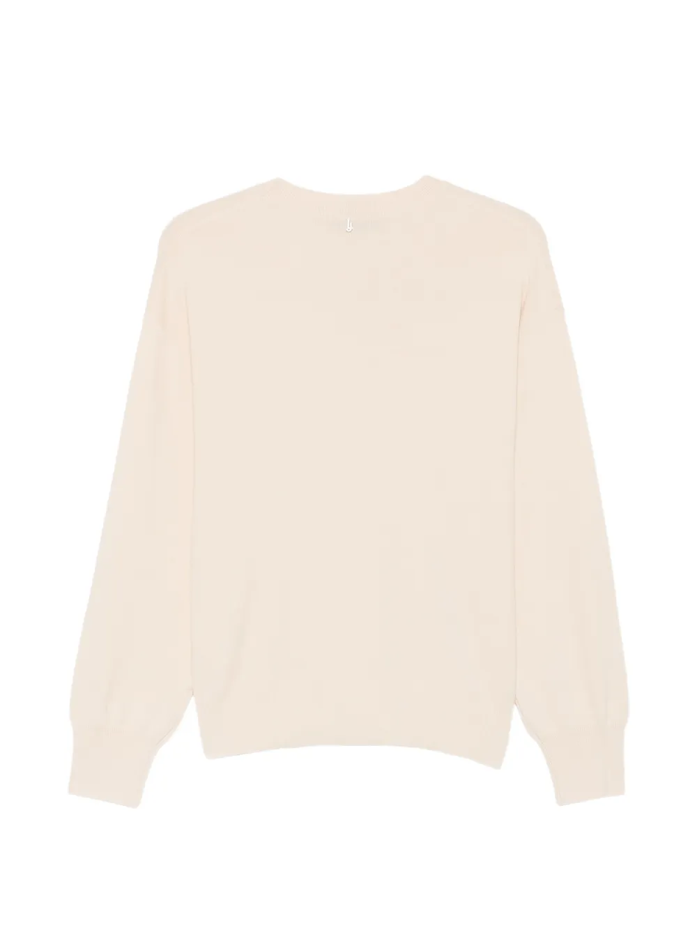 LIU JO button-detail shoulder-slit sweater Beige