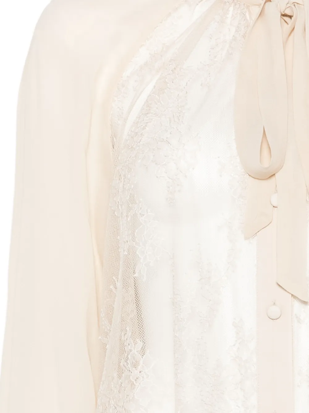 LIU JO Blouse met kanten vlakken Beige