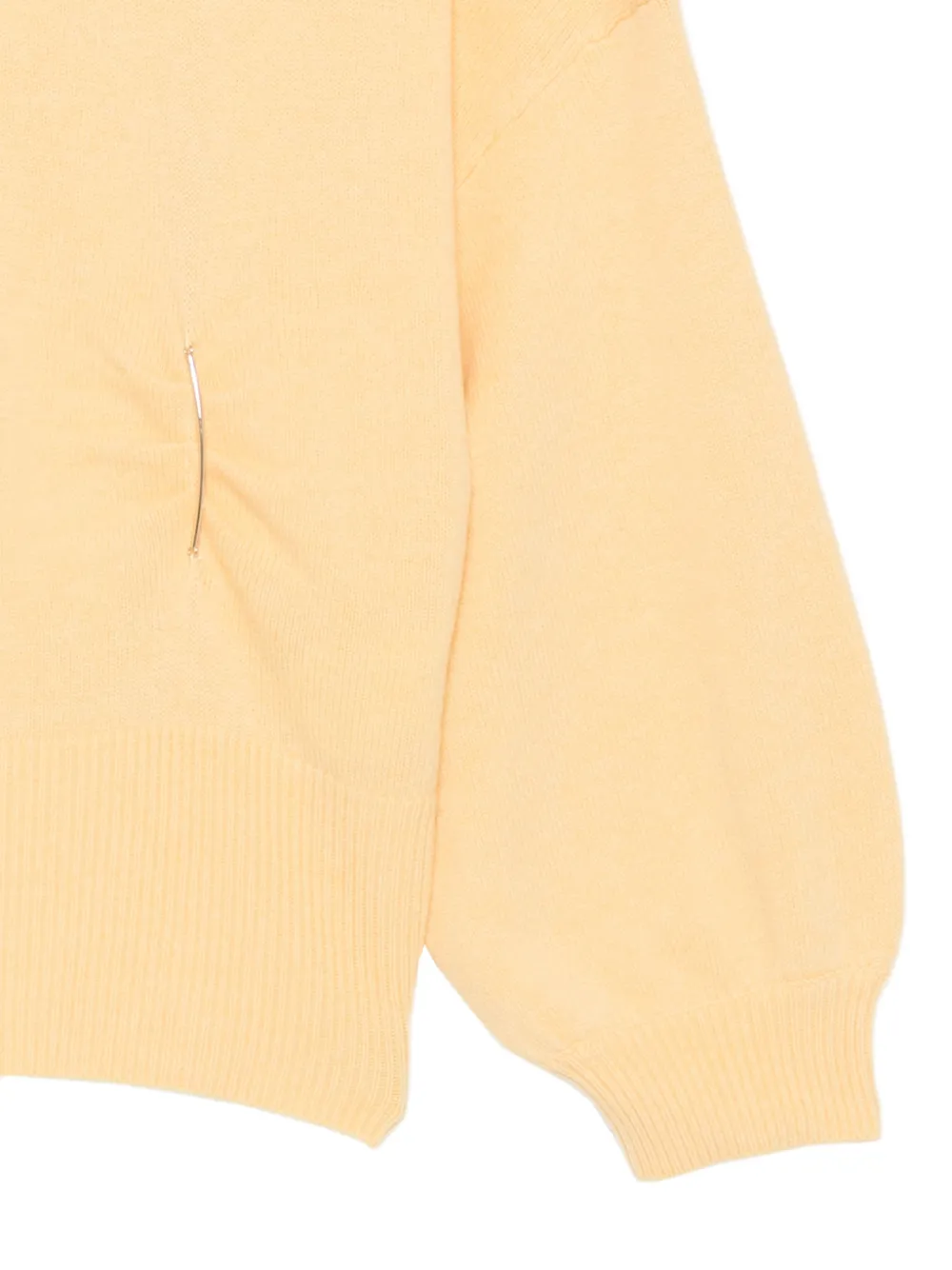 LIU JO V-neck ruched sweater Geel
