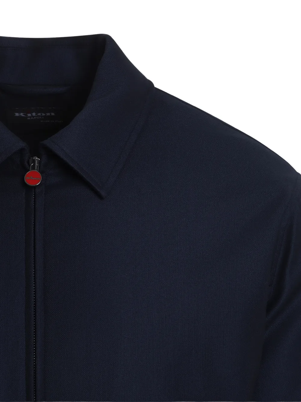 Kiton Jack met geribbelde afwerking en rits Blauw