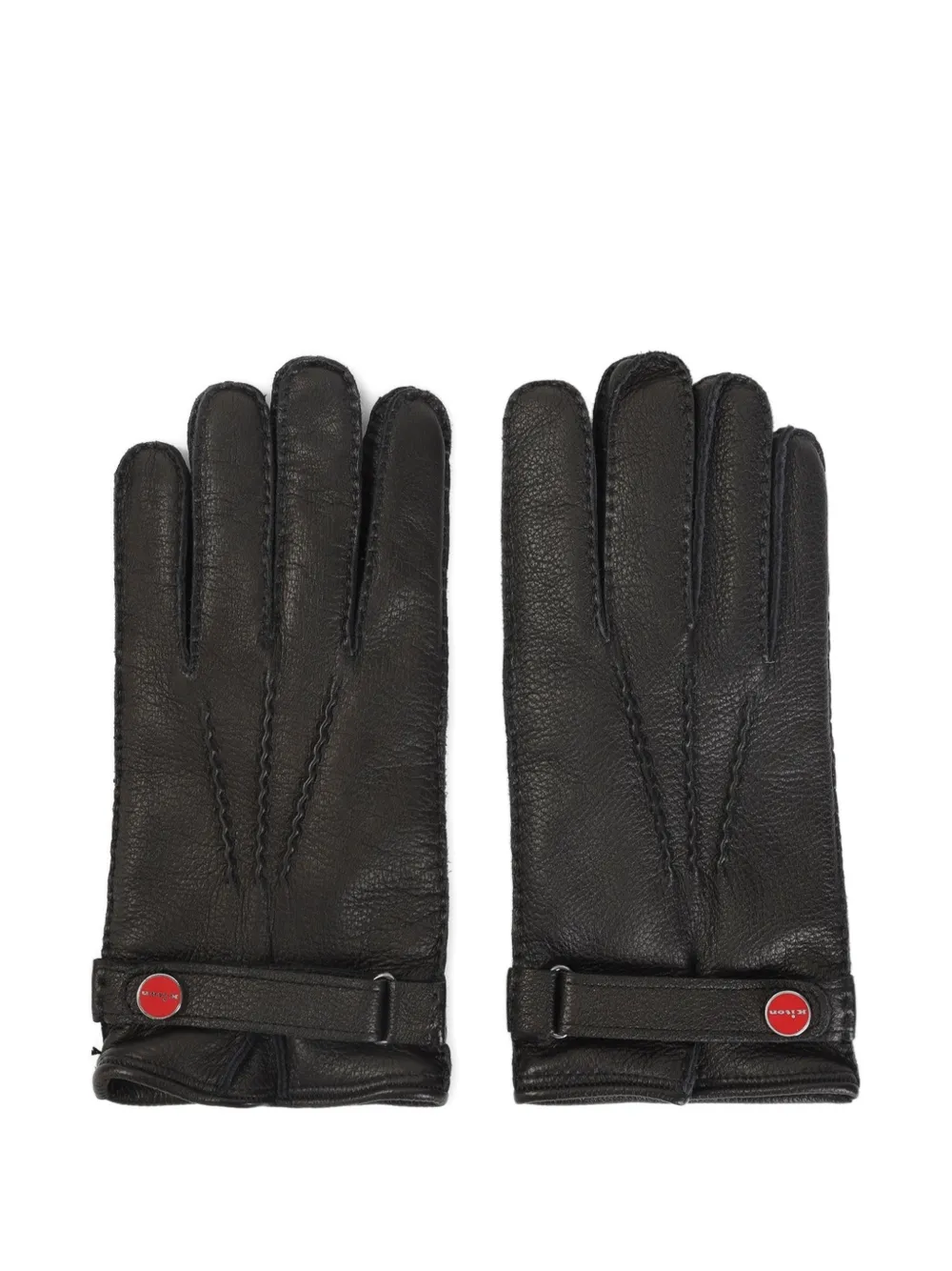 Kiton Leren handschoenen Zwart
