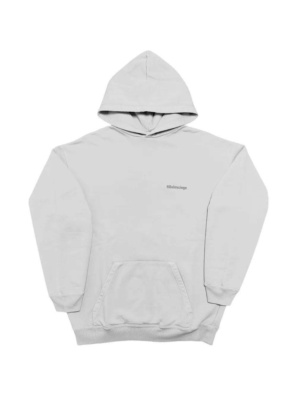 Balenciaga BB Corp logo-embroidered hoodie - Grau