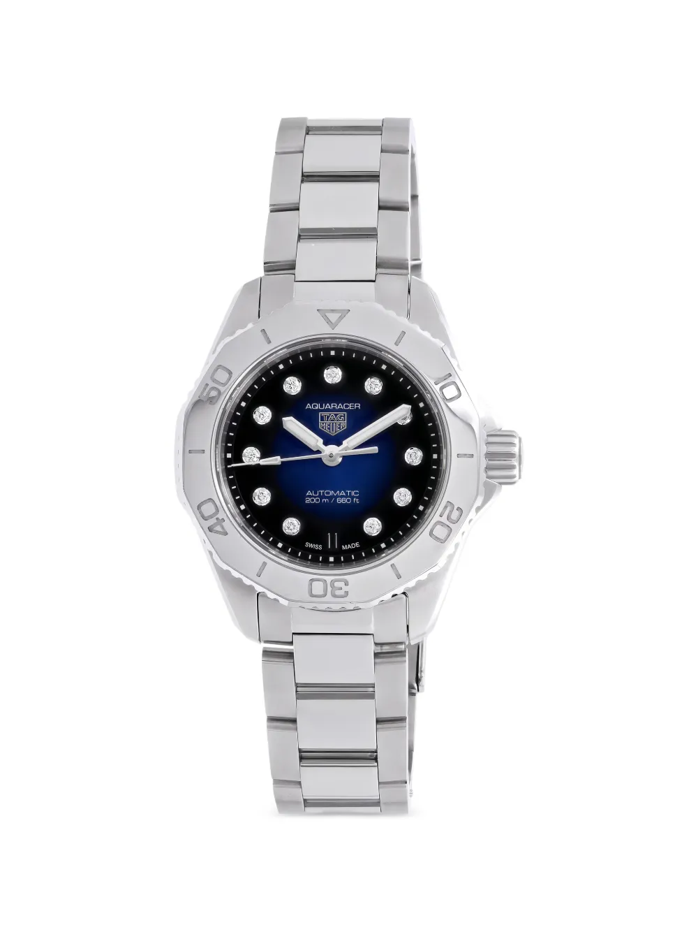 TAG Heuer Pre-Owned Aquaracer diamond 30mm watch - Nero