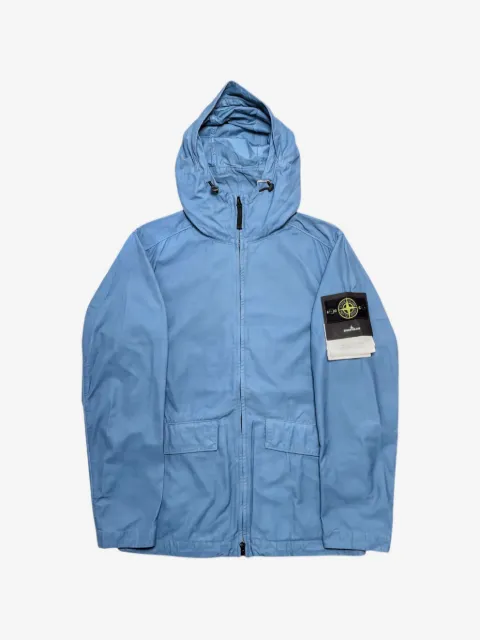 Stone Island logo-patch zip-up hooded jacket