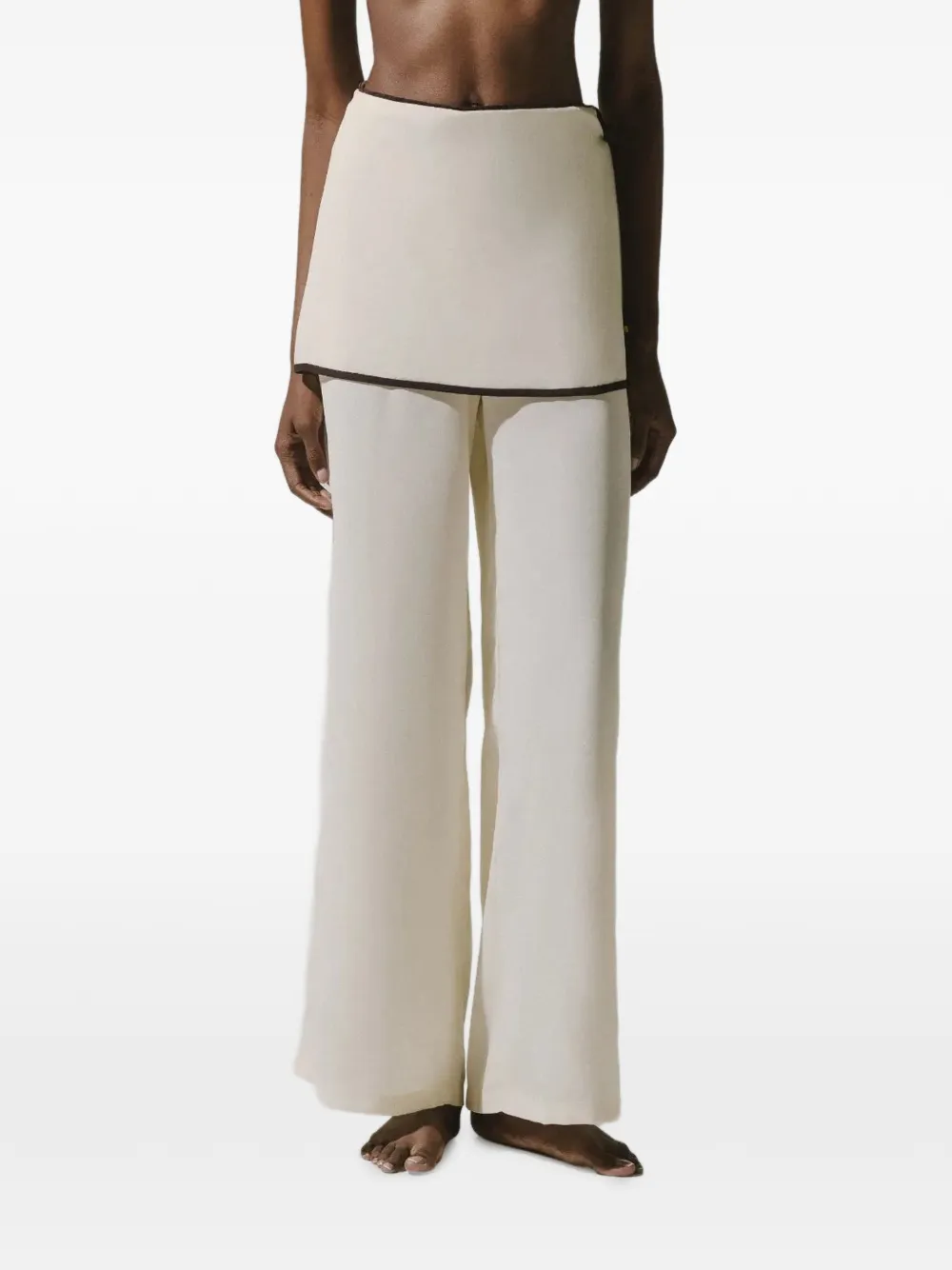 Baobab Renata Hose im Layering-Look - Nude