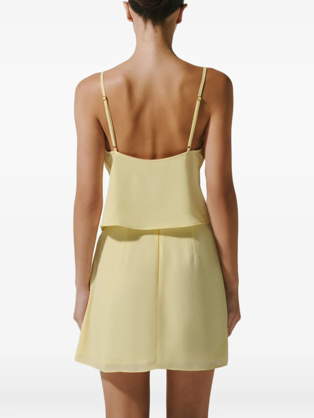 Baobab Gedrapeerde tanktop met schelpendetail Geel