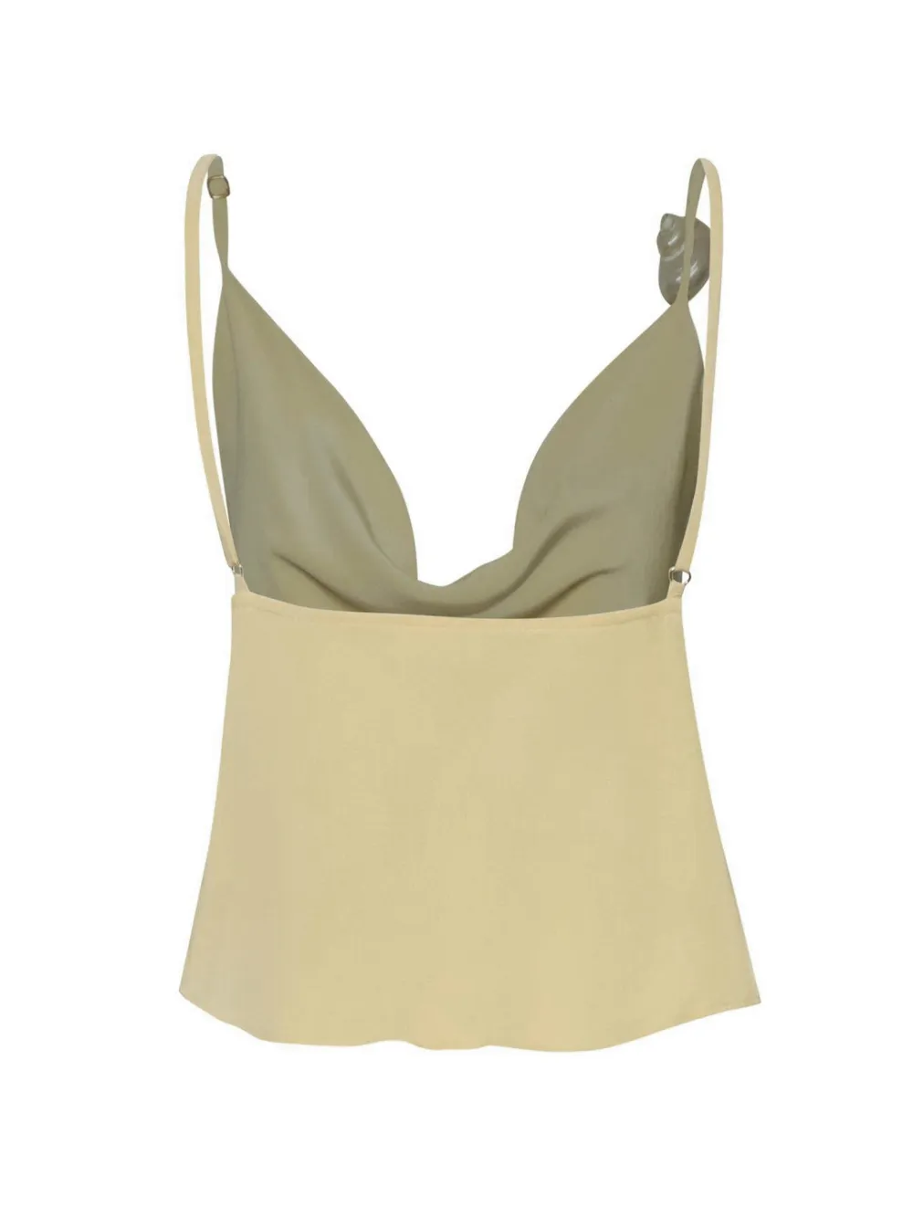 Baobab Gedrapeerde tanktop met schelpendetail Geel