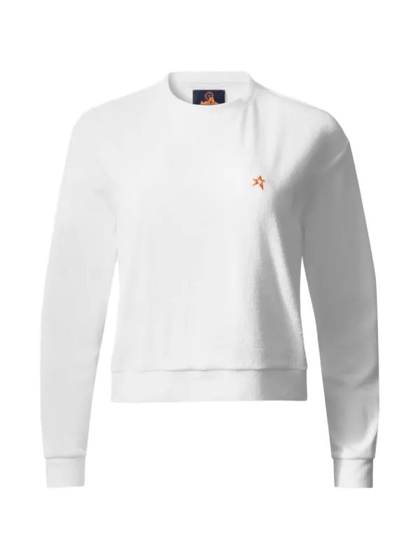 Perfect Moment Star-embroidered Sweatshirt in White