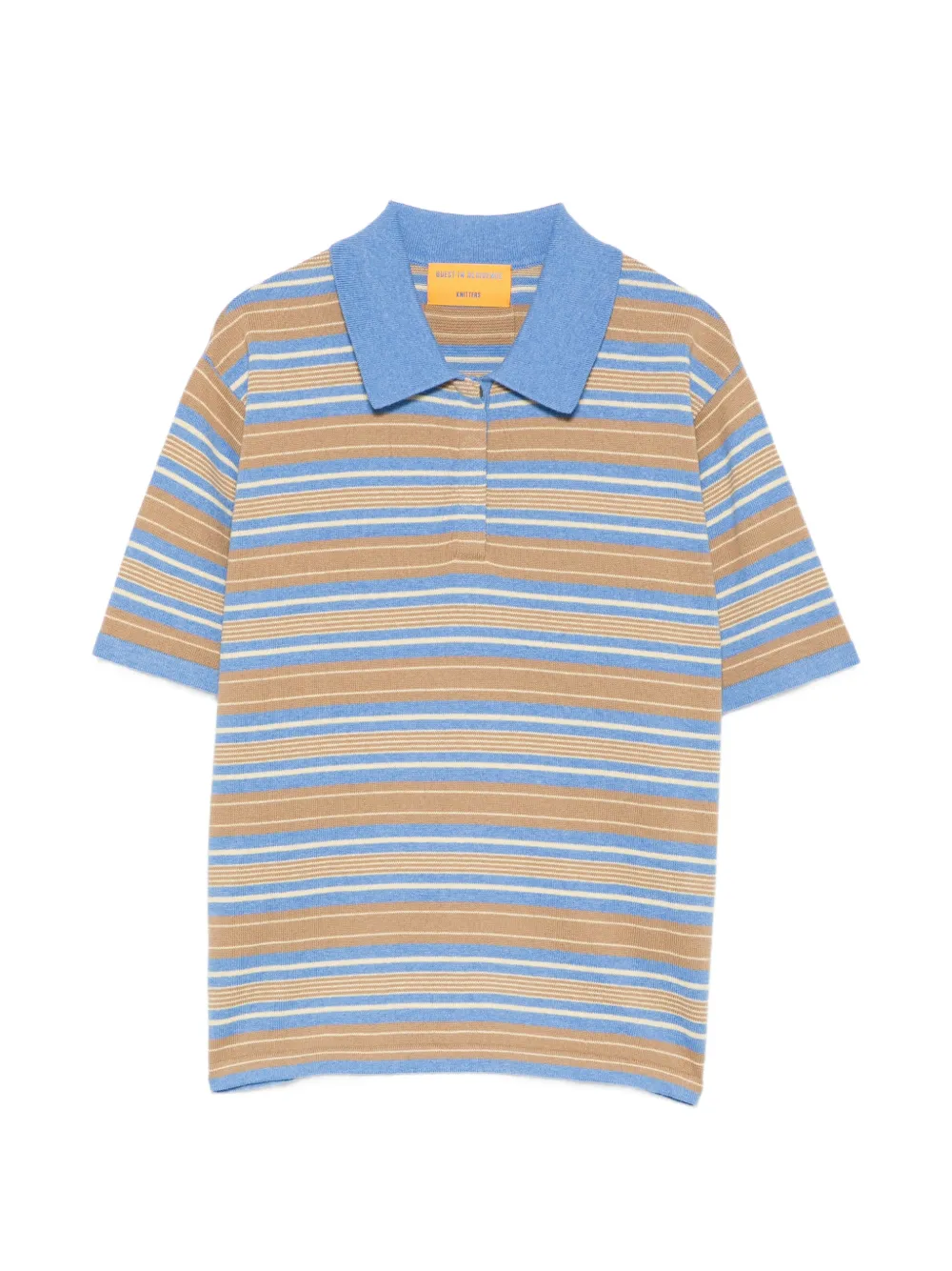 Guest In Residence striped short-sleeve polo top - Blu