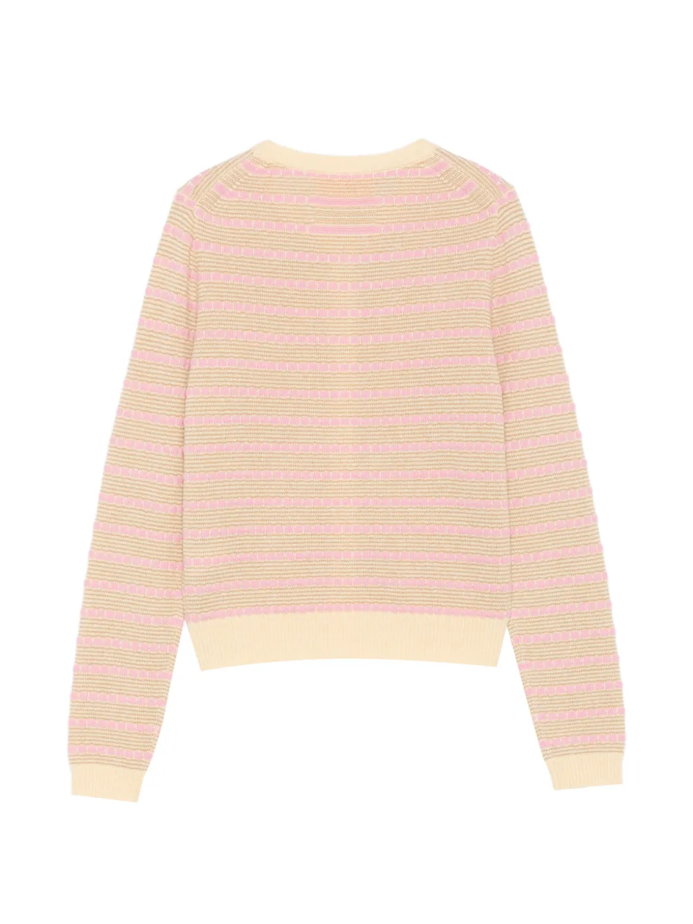 Guest In Residence Pebble Stripe Jane vest Geel
