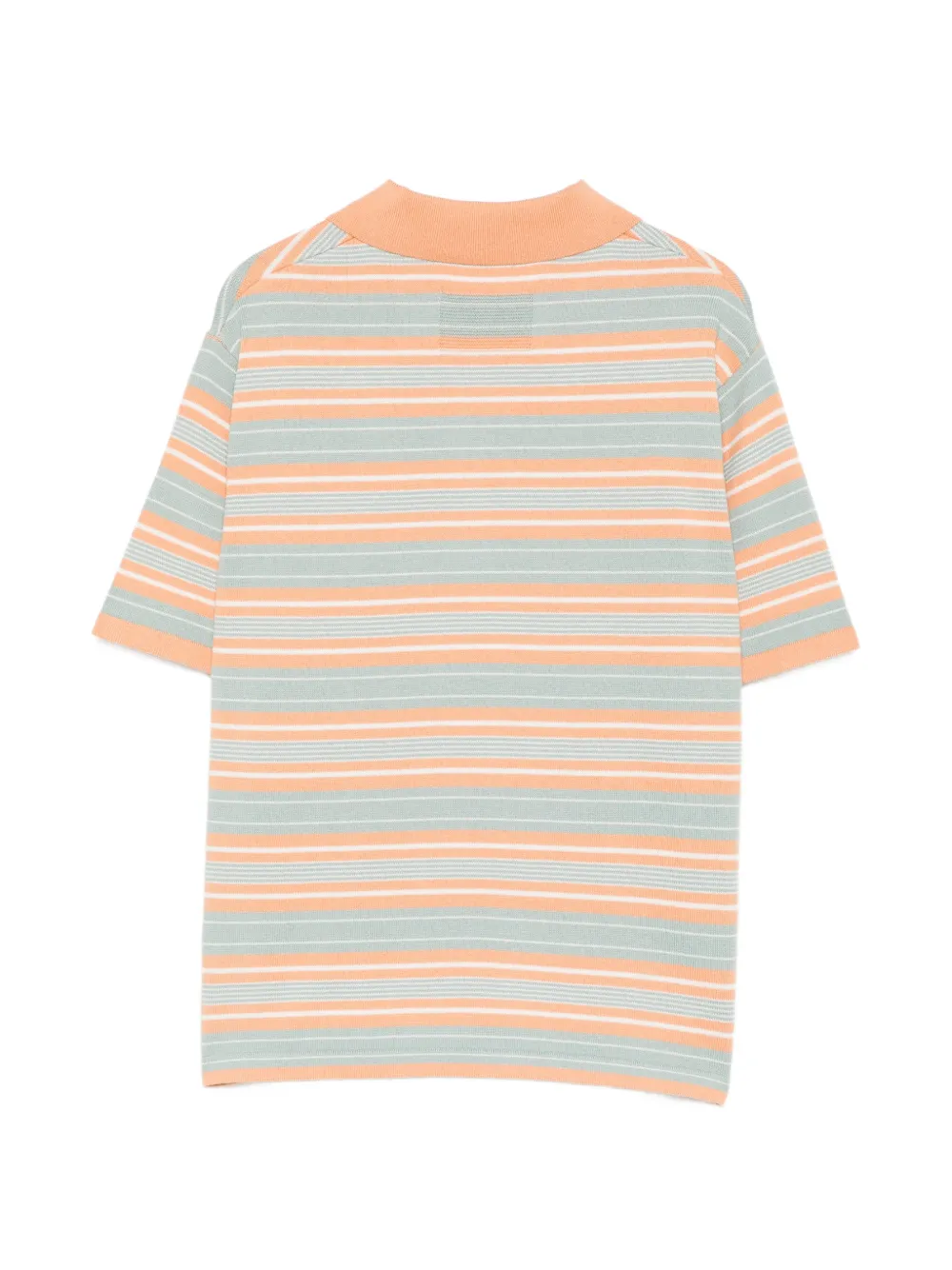 Guest In Residence Horizontal-stripe Polo Top in Orange, view 2
