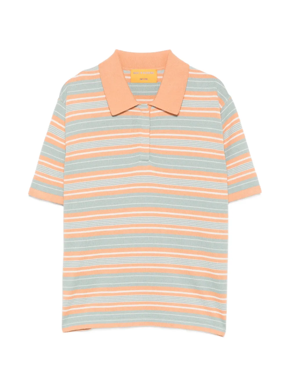 Guest In Residence horizontal-stripe polo top - Arancione