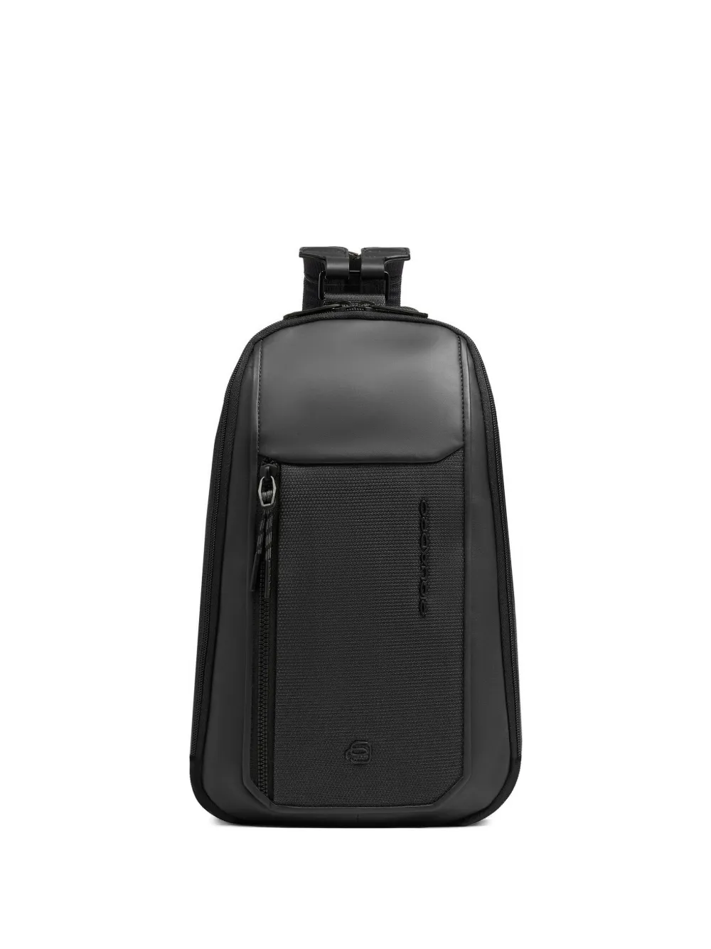 PIQUADRO convertible leather-trim sling bag - Nero
