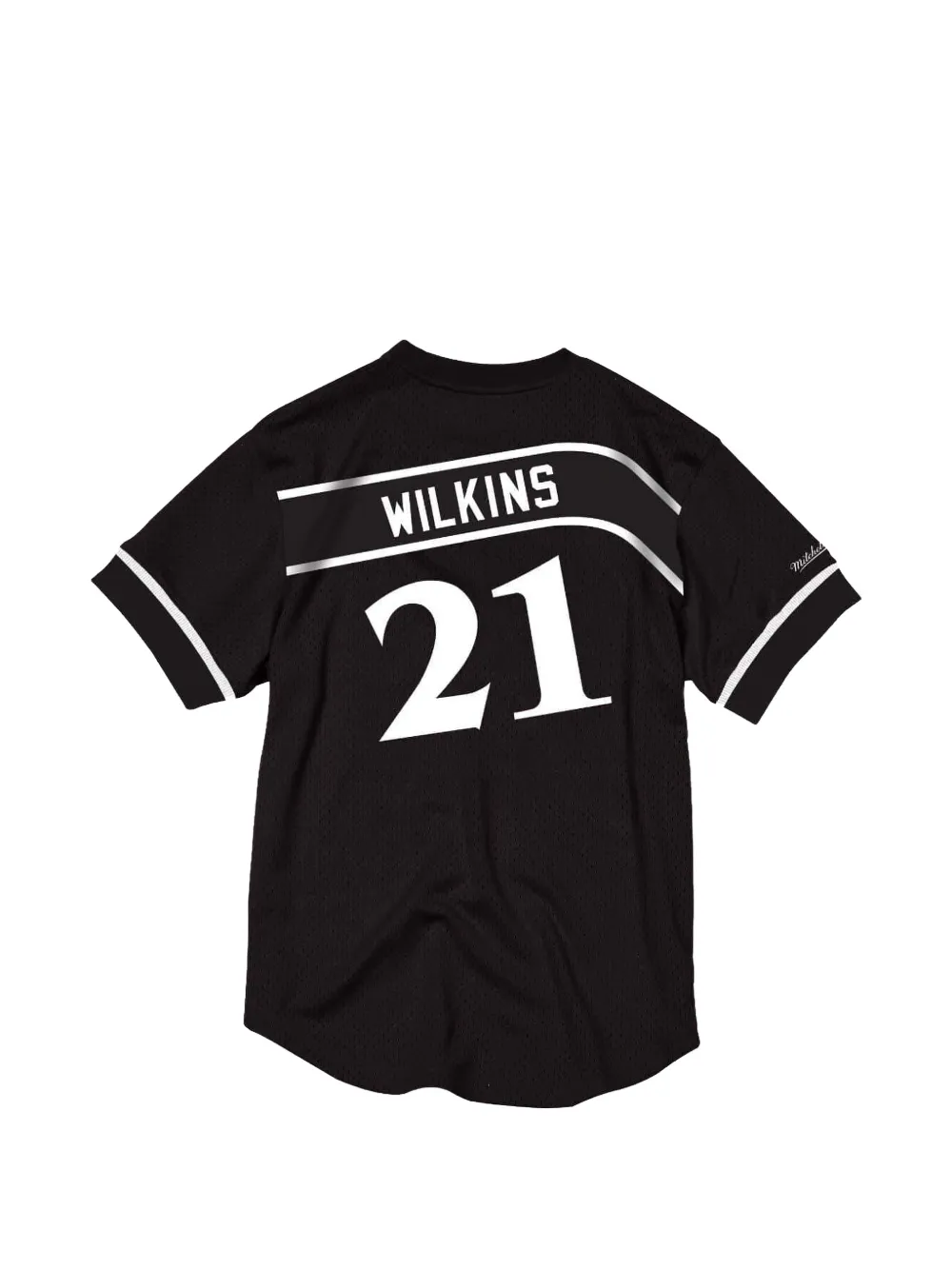 Mitchell & Ness mesh crew-neck T-shirt Zwart